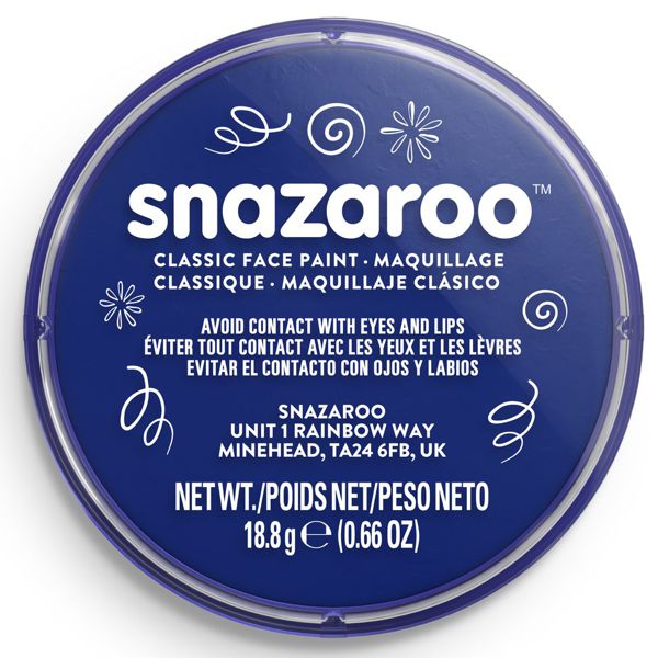 Аквагрим для лица и тела Snazaroo Classic, 18 ml, №333 Dark Blue (Темно-синий)