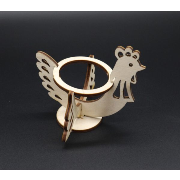 Подставка для яиц, фанера, Курочка 9.5x10 см