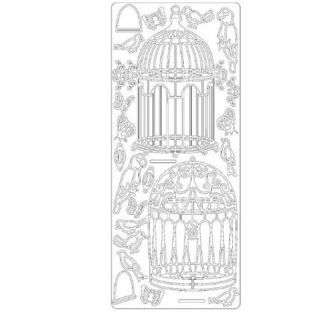 Наклейки «Клетки», 10*25 см, Золото