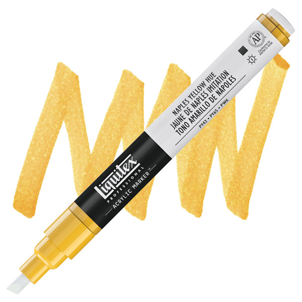 Liquitex акриловый маркер Paint Marker 2мм, #601 Naples Yellow Hue (Неаполитанский желтый)
