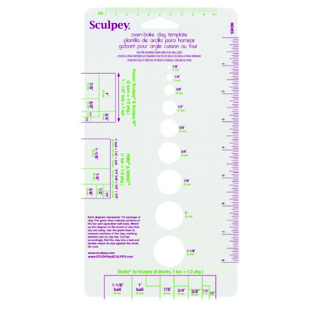 Линейка-шаблон для работы с пластикой, Sculpey
