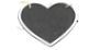 Крейдяна міні-табличка на нитці «Серце», 10-12 см 