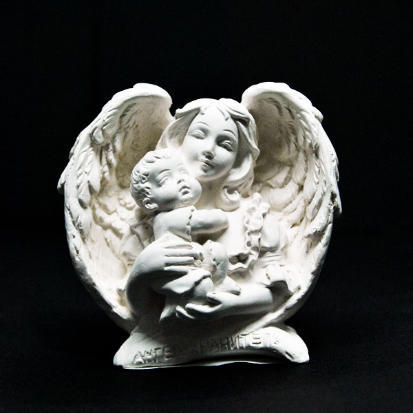Гипсовая декоративная фигурка «Ангел хранитель», 7х7х4 см