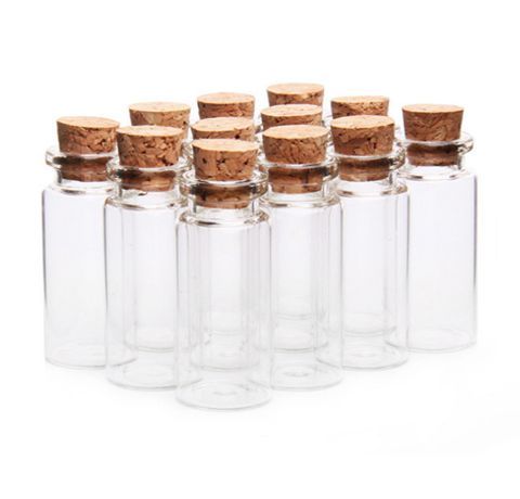 Міні-пляшки скляні, 18х45 мм, об'єм 7 ml 