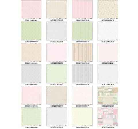 Набор бумаги 30,5х30,5 см жемчужный эффект Свадебная 24л.