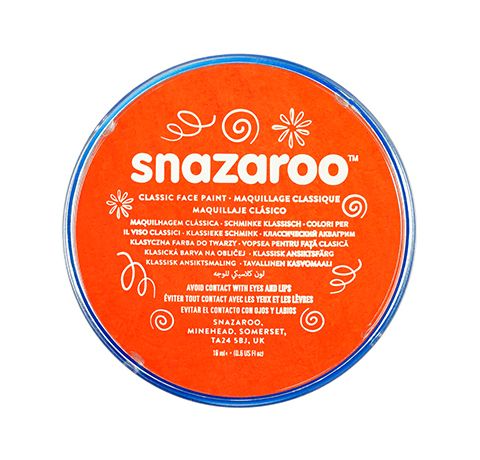Аквагрим для лица и тела Snazaroo Classic, оранжевый, 18 ml, №553