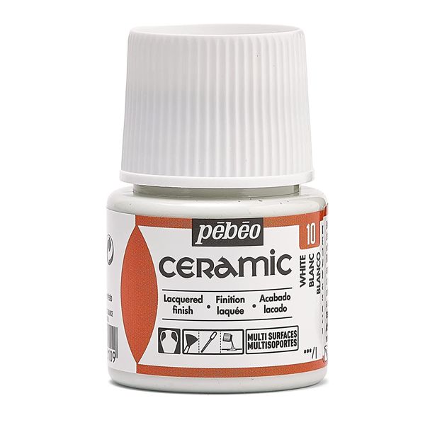Фарби для скла та кераміки Pebeo «CERAMIC» Білила №10, 45 ml 