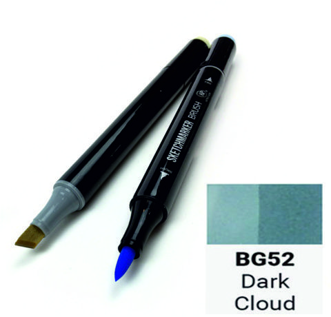 Маркер SKETCHMARKER BRUSH, колір ТЕМНЕ Хмара (Dark Cloud) 2 пера: долото та м'яке, SMB-BG052 