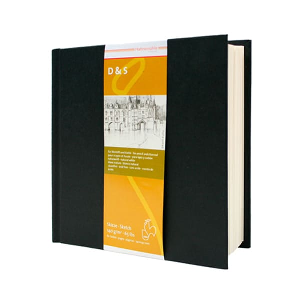 Скетчбук для начерків Hahnemuhle «D&S», чорний, 25х25см, 80л, 140г/м2  - фото 2
