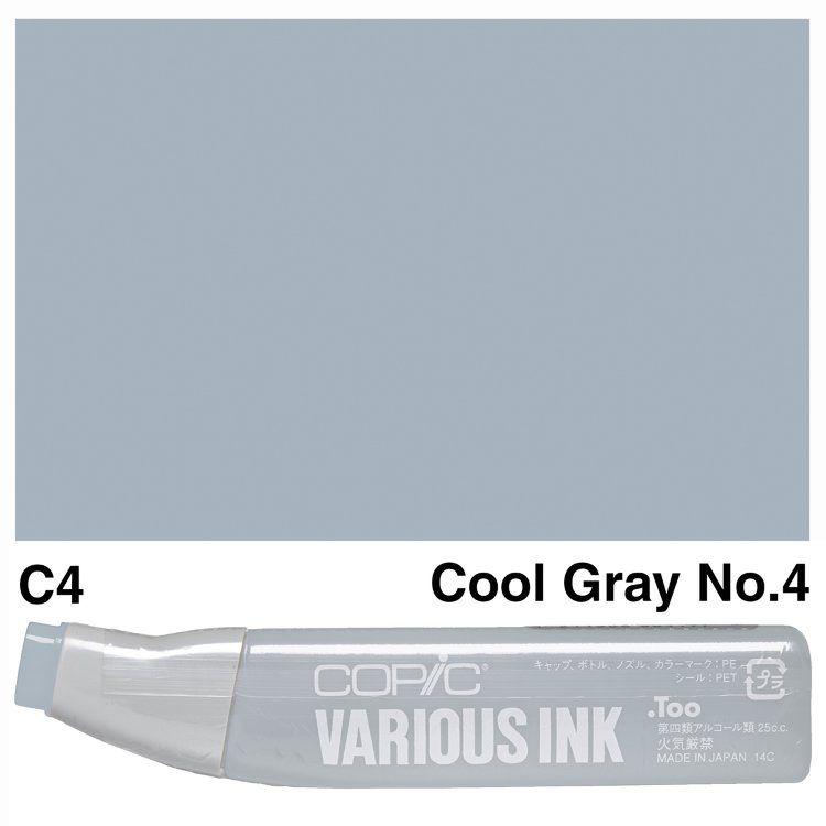 Чернила для маркеров Copic Various Ink, #C-4 Cool gray (Холодный серый)