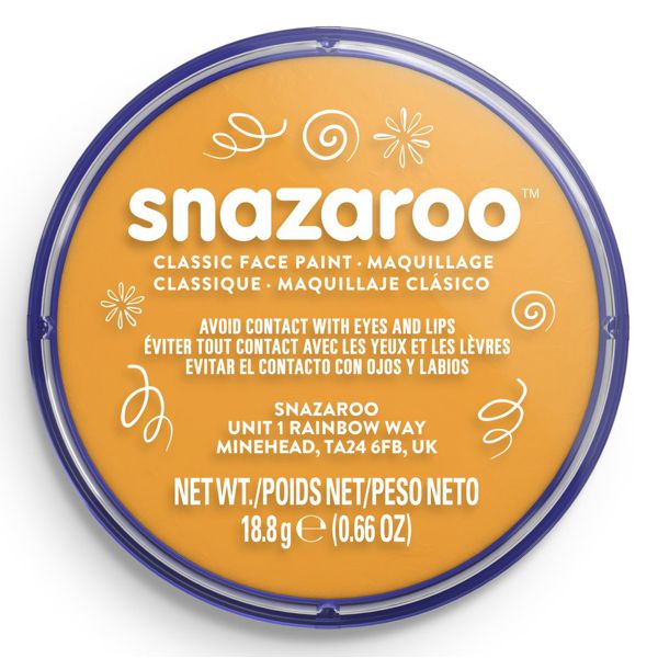 Аквагрим для лица и тела Snazaroo Classic, 18 ml, №244 Ochre Yellow (Охра желтая)