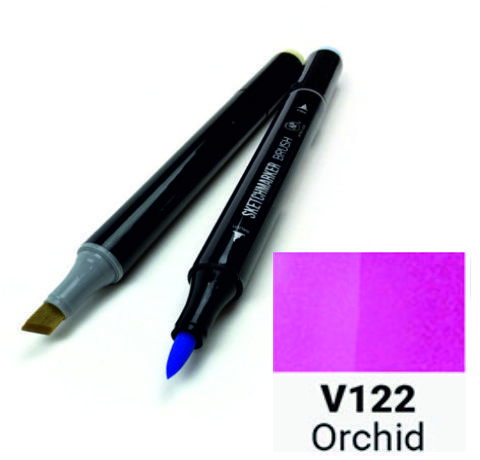 Маркер SKETCHMARKER BRUSH, цвет ОРХИДЕЯ (Orchid) 2 пера: долото и мягкое, SMB-V122