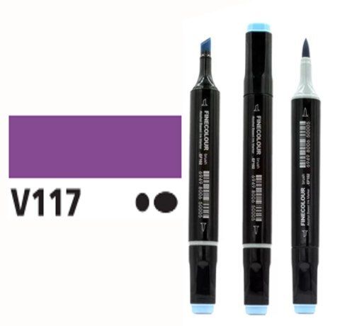Маркер спиртовий Finecolour Brush 117 фіолетовий глибокий V117 