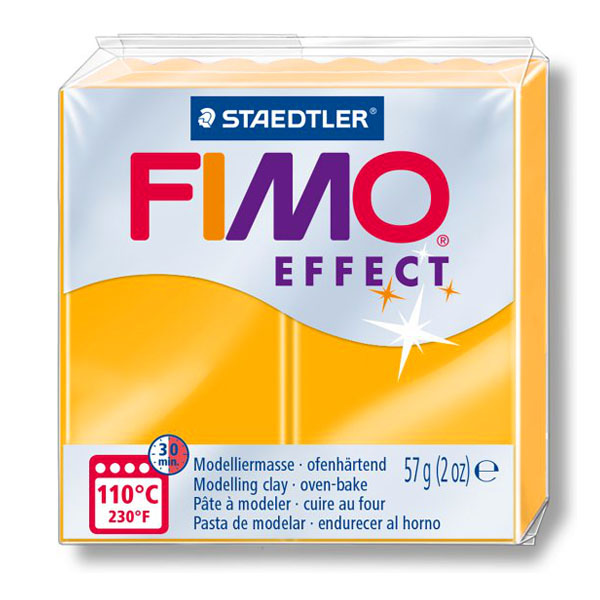 Пластика FIMO Effect NEON, 57г. Помаранчевий неоновий 
