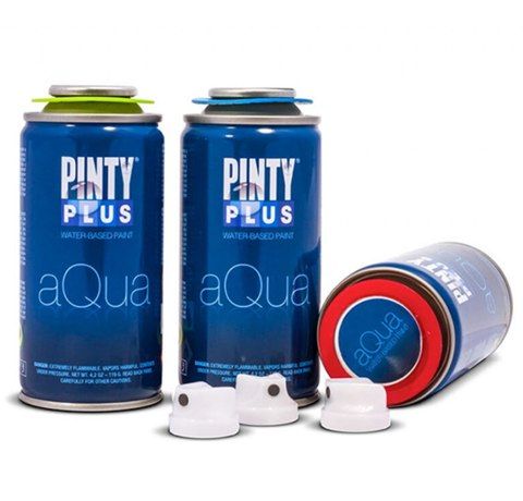 Краска-аэрозоль на водной основе Aqua, 150 мл, PINTYPLUS. (Цвета в ассортименте) - фото 1