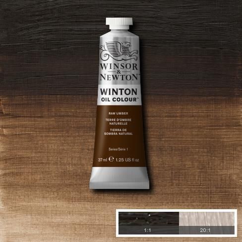 Олійна фарба Winton від Winsor & Newton, 37мл. Колір: RAW UMBER 