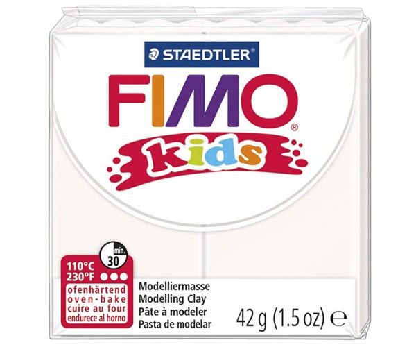 Полимерная глина FIMO Kids 42 гр. БЕЛАЯ