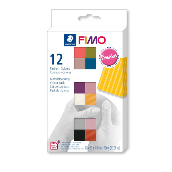 Набор полимерной глины FIMO «Fashion Colours», 12 цв.*25 гр.