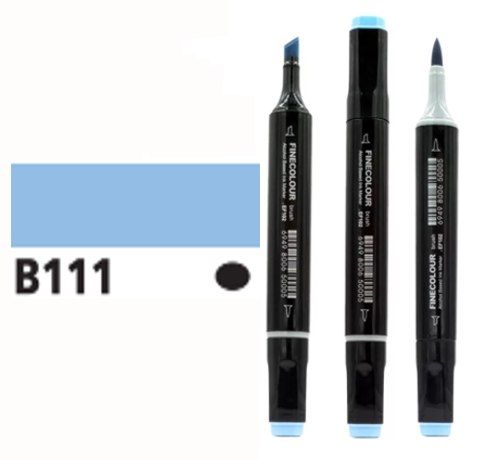Маркер спиртовой Finecolour Brush 111 фтало-синий B111