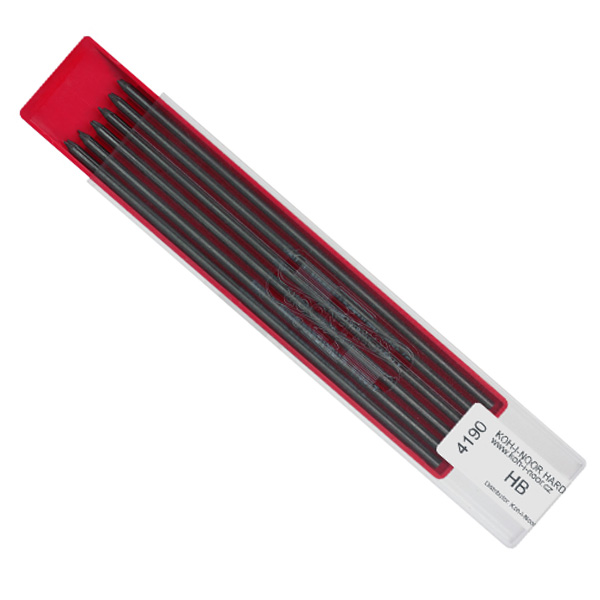 Грифелі для олівців цангових (2 мм) 4190. (12 шт). Твердість HВ 