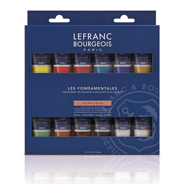 Lefranc набор акриловых красок Fine Acrylic Colours Set, 12х20 мл - фото 1