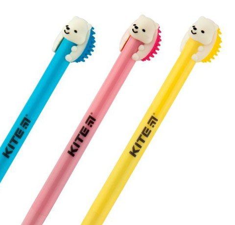 Ручка шариковая автоматическая Pets Hedgehog, 0,7 мм. KITE