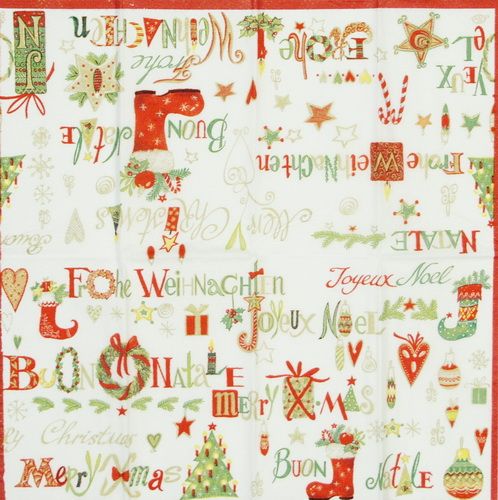 Салфетка Рождественсике поздравления (плат)