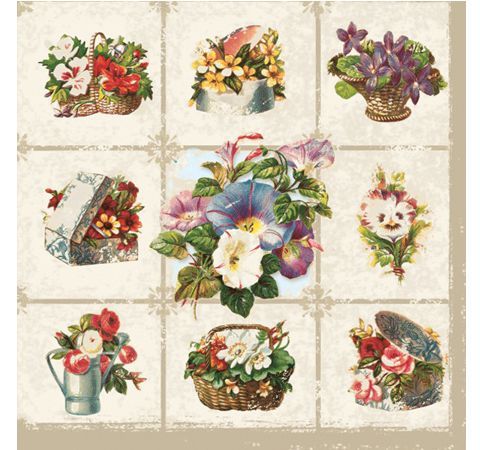 Салфетка Букетики с цветочками