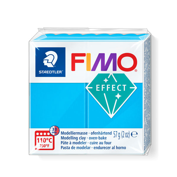 Пластика "FIMO Effect Translucent", 56 р. Колір синій 