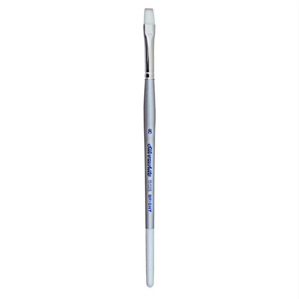 Пензель плоский Silver Brush, синтетика, к.р. SILVERWHITE 1502S. №8 (8 мм) 
