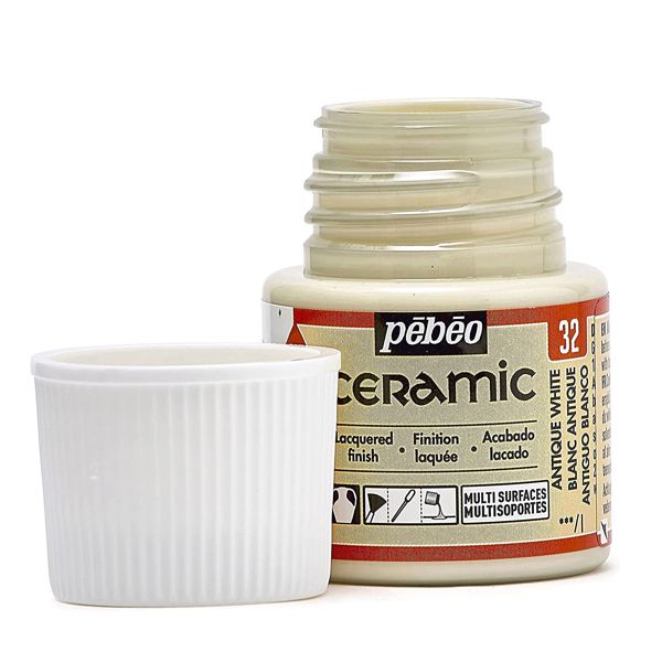 Фарби для скла та кераміки Pebeo «CERAMIC» Античний білий №32, 45 ml 