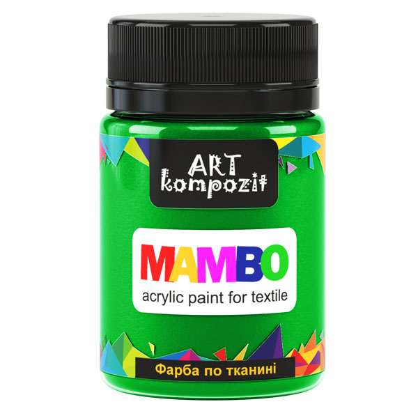 Краска для рисования по ткани MAMBO "ART Kompozit", цвет: 11 ЖЁЛТО-ЗЕЛЁНЫЙ, 50 ml