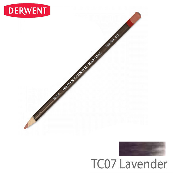 Карандаш угольный Derwent Tinted Charcoal, (TC07) лавандовый.