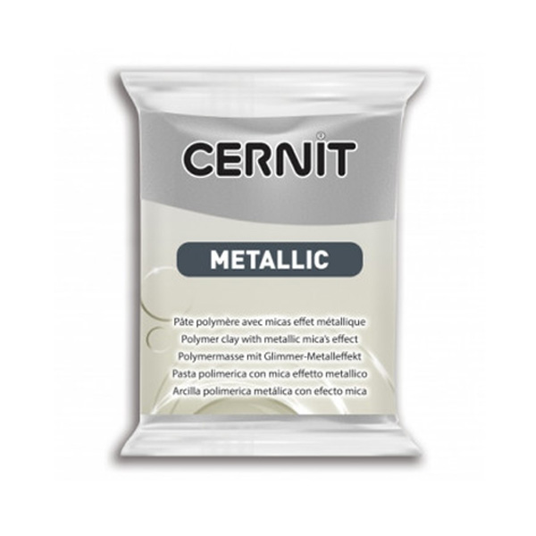Полимерная глина Cernit Metallic №080 СЕРЕБРО 56 гр. 