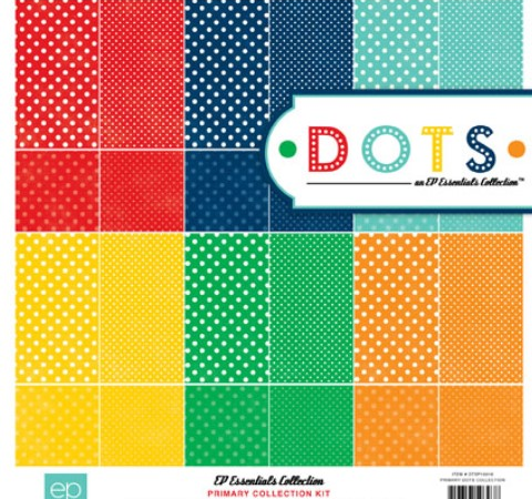 Набор бумаги Echo Park «DOTS Primary », 30х30см, 12л.