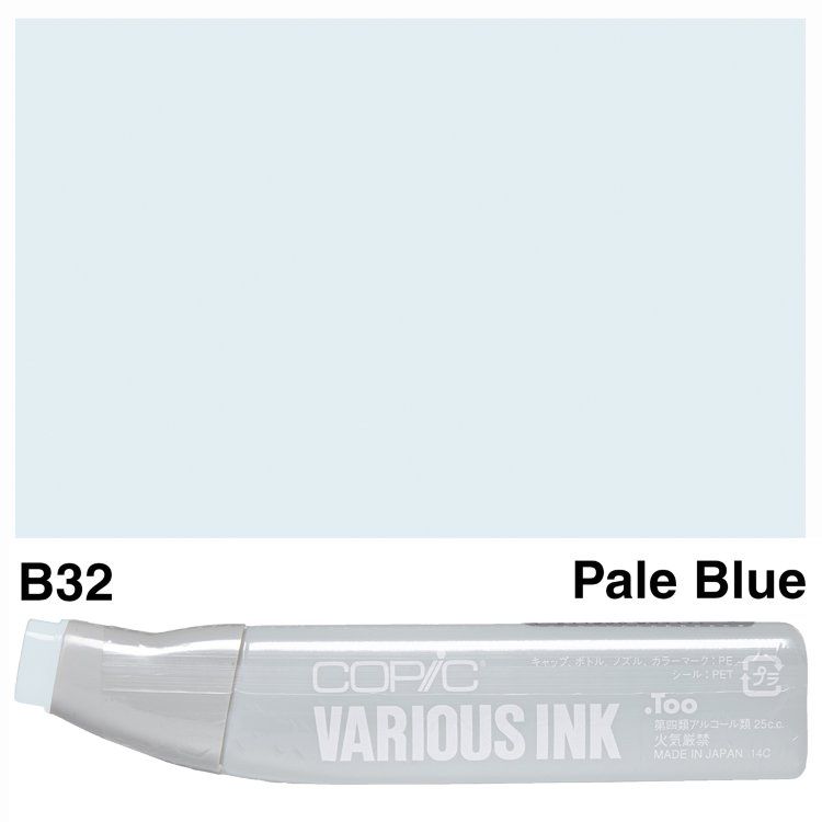 Чернила для маркеров Copic Various Ink, #B-32 Pale blue (Пастельно-блакитний)