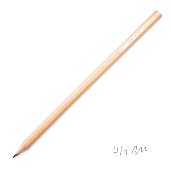 Олівець чорнографітний, Bruna potlood. Твердість: 4H 