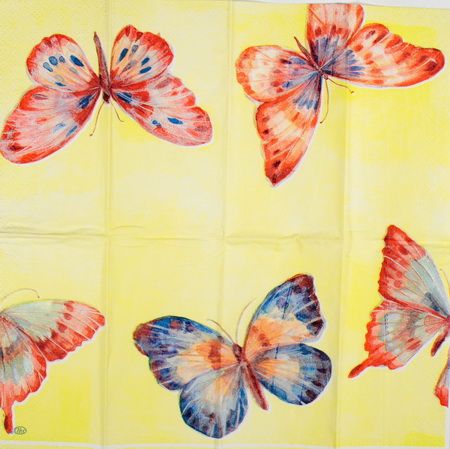 Салфетка Акварельные бабочки (плат)
