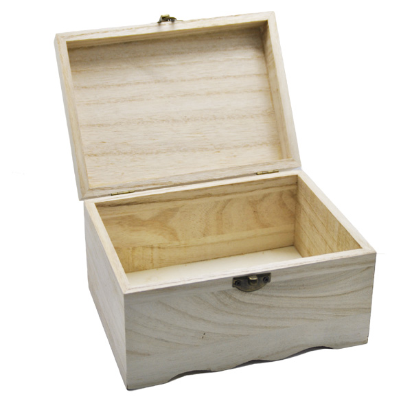 Скринька дерев'яна для декупажу з фурнітурою та ажурним низом, велика, 18х12,5х10 см.  - фото 1