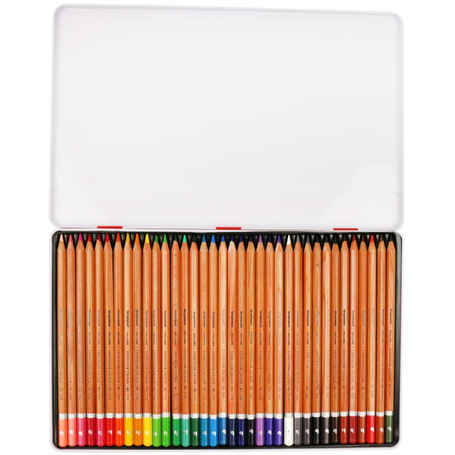 Набор цветных карандашей Bruynzeel "EXPRESSION" 36 цветов, метал. коробка - фото 2