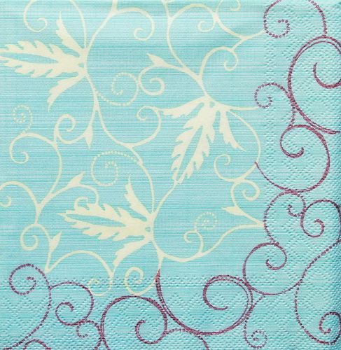 Салфетка Узор на голубом фоне