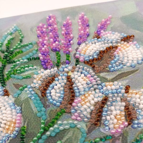 Набор-миди для вышивки бисером на натуральном художественном холсте «Нежный сон», 20х20 см - фото 3