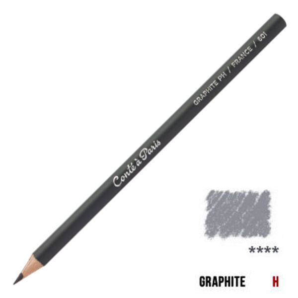 Карандаш для экскизов Black lead pencil, Graphite Conte, H