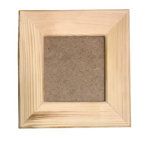 Деревянная рамка со стеклом, ширина 4 см, вставка 10х10 см