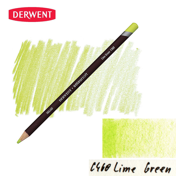 Олівець кольоровий Derwent Coloursoft (C460) Лимонно-зелений. 