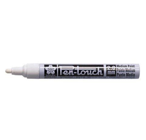 Маркер Pen-Touch БЕЛЫЙ, средний (MEDIUM) 2.0мм, Sakura - фото 1