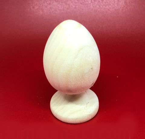 Яйцо деревянное на подставке (сосна), 90 мм