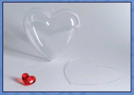 Пластиковая заготовка для декора "Сердце", 10 см