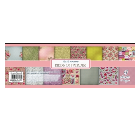 Набор бумаги Райские птицы, 30,5*30,5 см, 6л.+3л