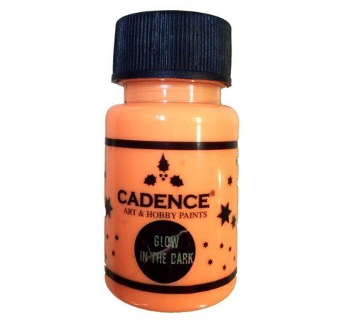 Cadence люмінісцентна акрилова фарба Glow in the dark, помаранчева. 50 ml 
